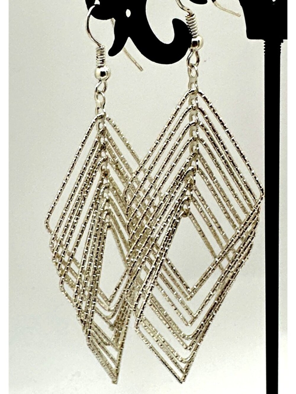 Elegant Rhombus Dangle Earrings Hoop Formal Holiday Retro Chic Inspired